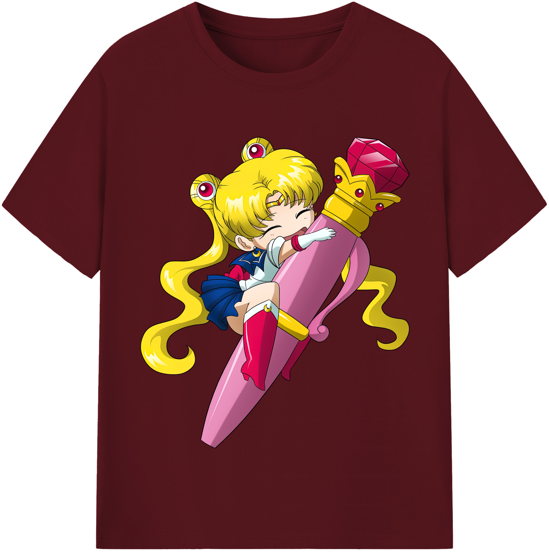 （画像用） 美少女戦士セーラームーン 月野 うさぎ つきの うさぎ Sailor Moon Tsukino Usagi 綿100％半袖Tシャツ（フロントプリント）